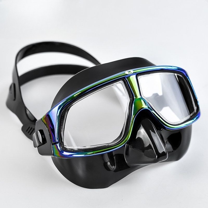Diving Mask - หน้ากากดำน้ำแบบไม่ต้องใช้แว่นสายตา น้ำหนักเบาเป็นพิเศษ สวมใส่สบาย ทำจากซิลิโคนเนื้อนุ่ม โปร่งใส สำหรับดำน้ำ