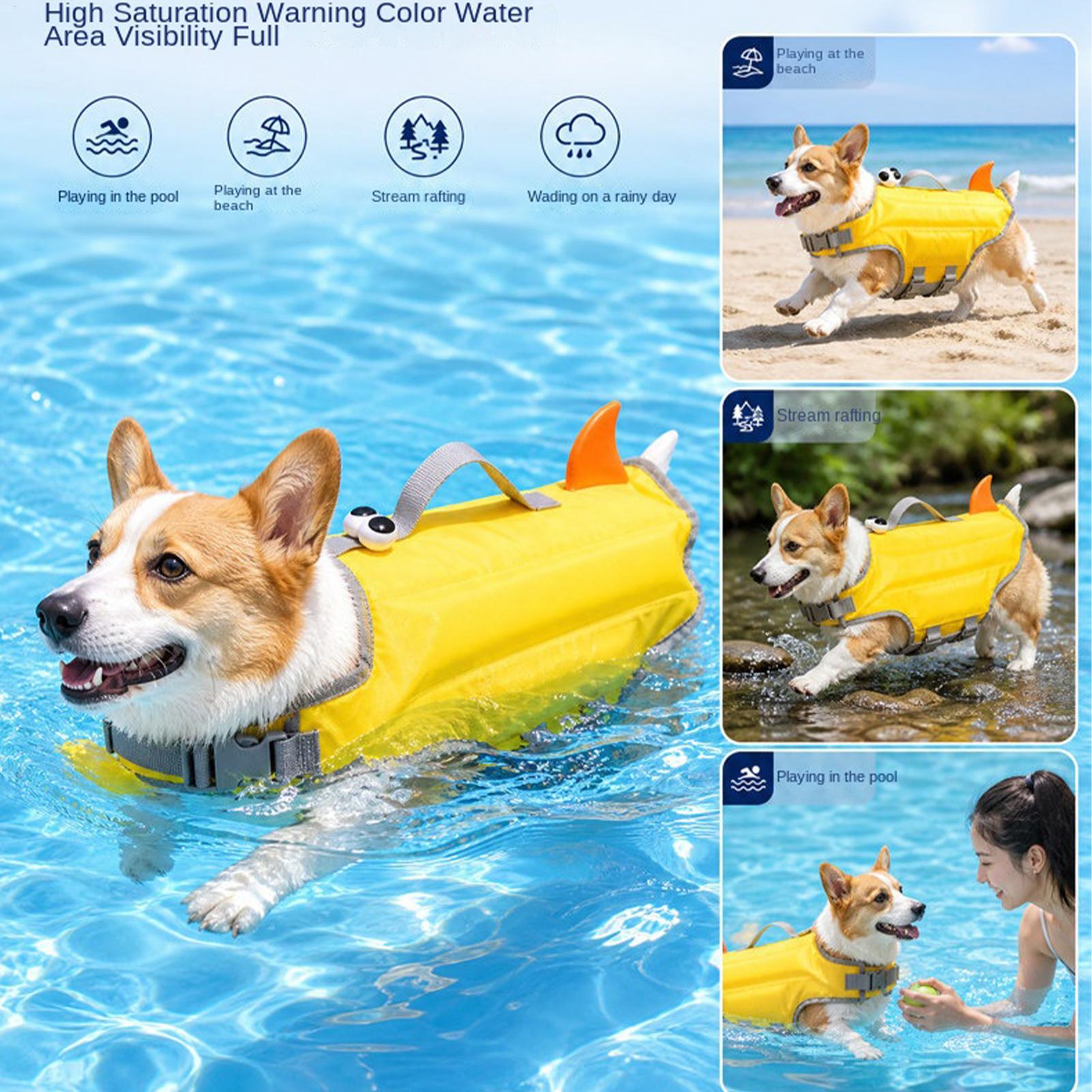 Life Jacket - เสื้อชูชีพสุนัขแบบปรับได้ ลอยตัวสูง กันน้ำ เสื้อชูชีพสำหรับสุนัข ลูกสุนัข สัตว์เลี้ยงขนาดเล็กและกลาง