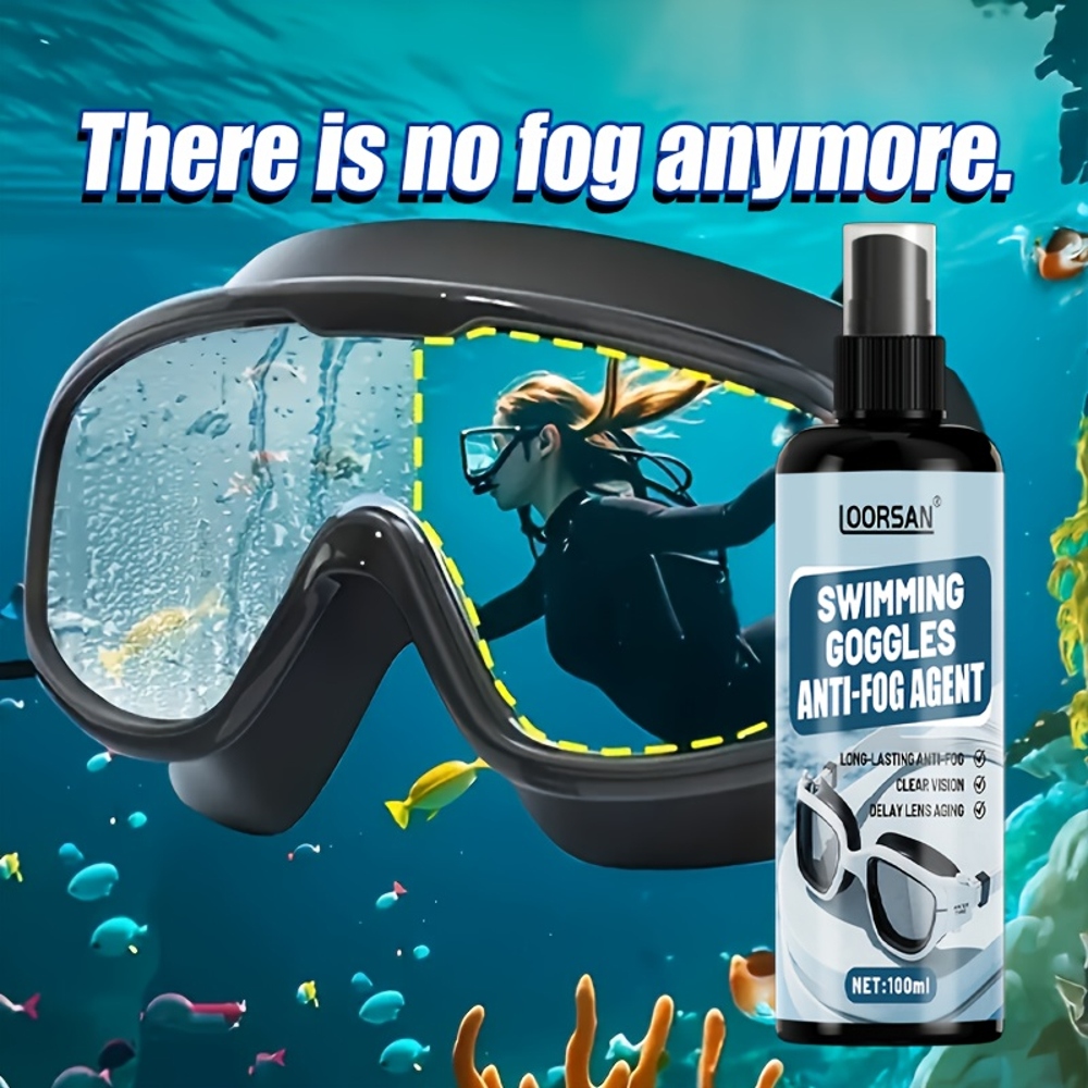 Goggles Swim - สเปรย์ป้องกันฝ้าสำหรับแว่นตา LOORSAN 100 มล. - ป้องกันฝ้าอย่างยาวนาน