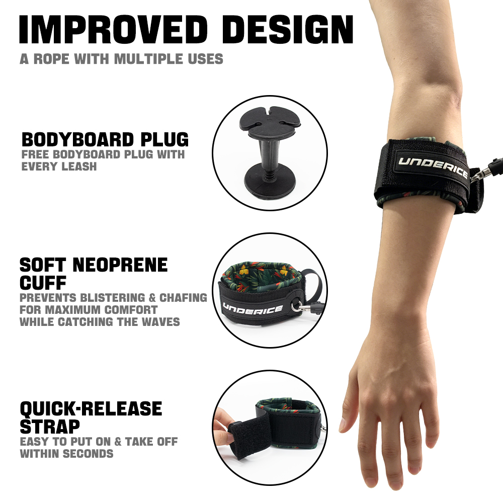 สายรัดข้อเท้าแบบสปริงสำหรับกระ - Surfboard Leash บทวิจารณ์และราคา