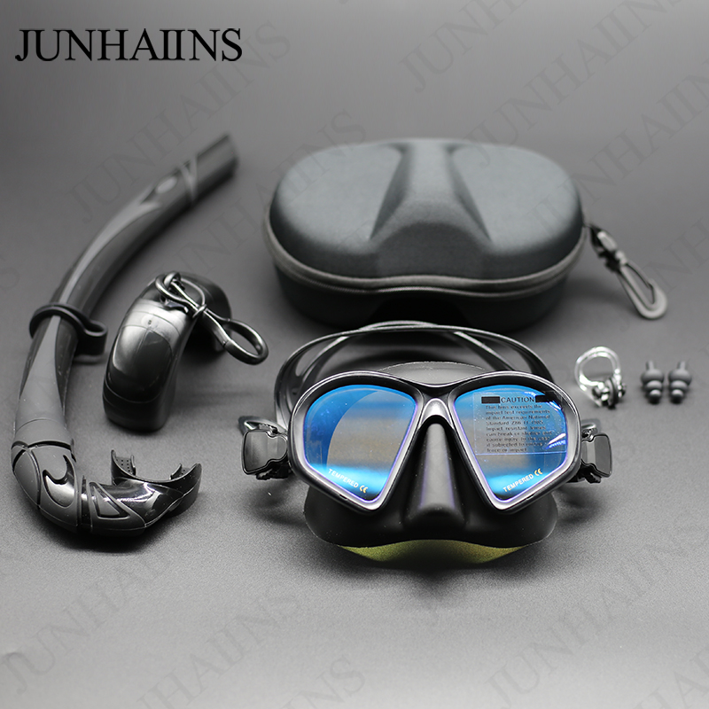 หน้ากากดำน้ำแบบกระจกนิรภัยความ - Snorkel Set บทวิจารณ์และราคา