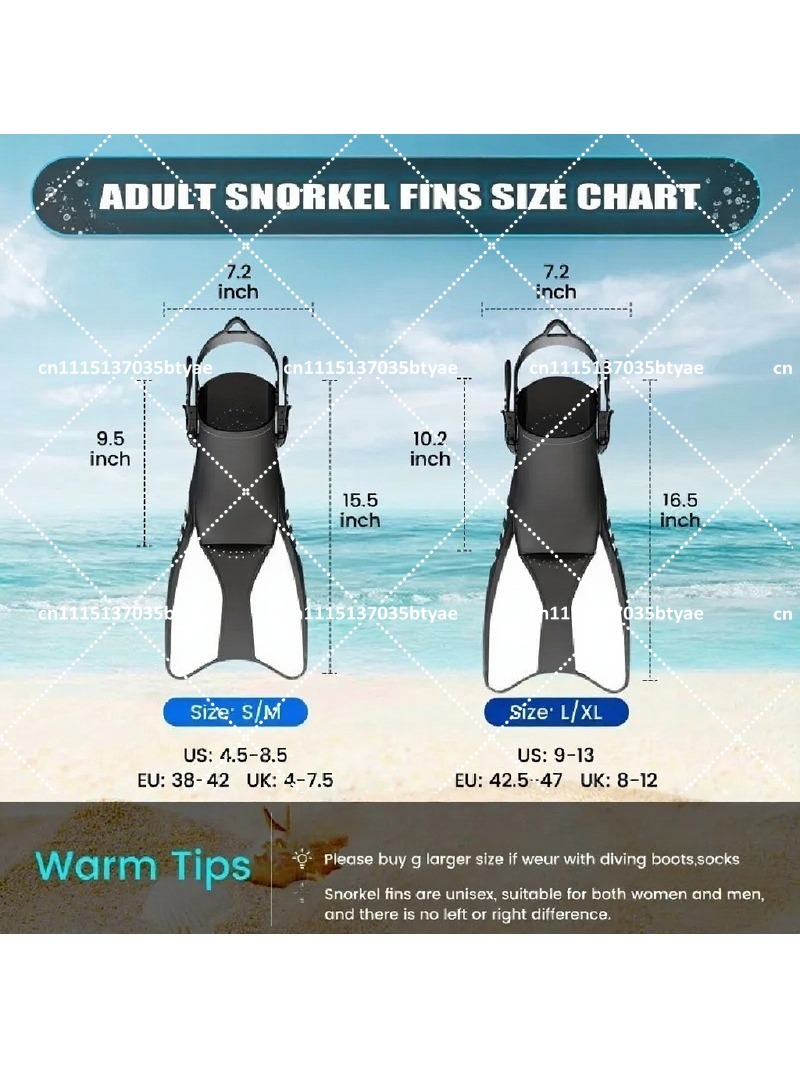 ครีบดำน้ำแบบผูกเชือกปรับได้สำห - Swim Fins บทวิจารณ์และราคา