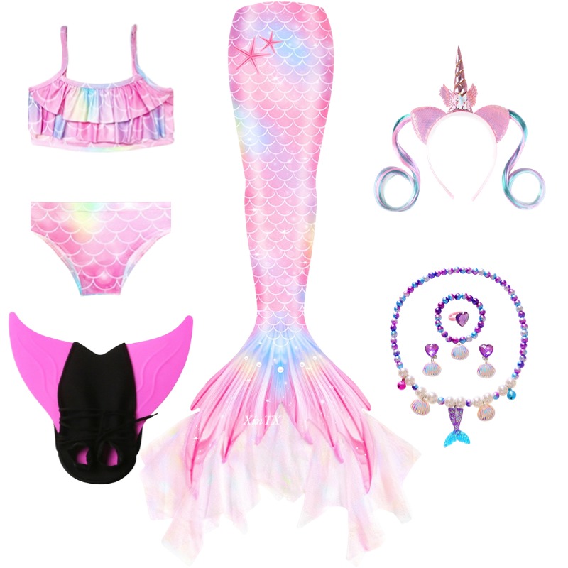 ชุดนางเงือกสำหรับเด็กผู้หญิง ห - Swim Fins บทวิจารณ์และราคา
