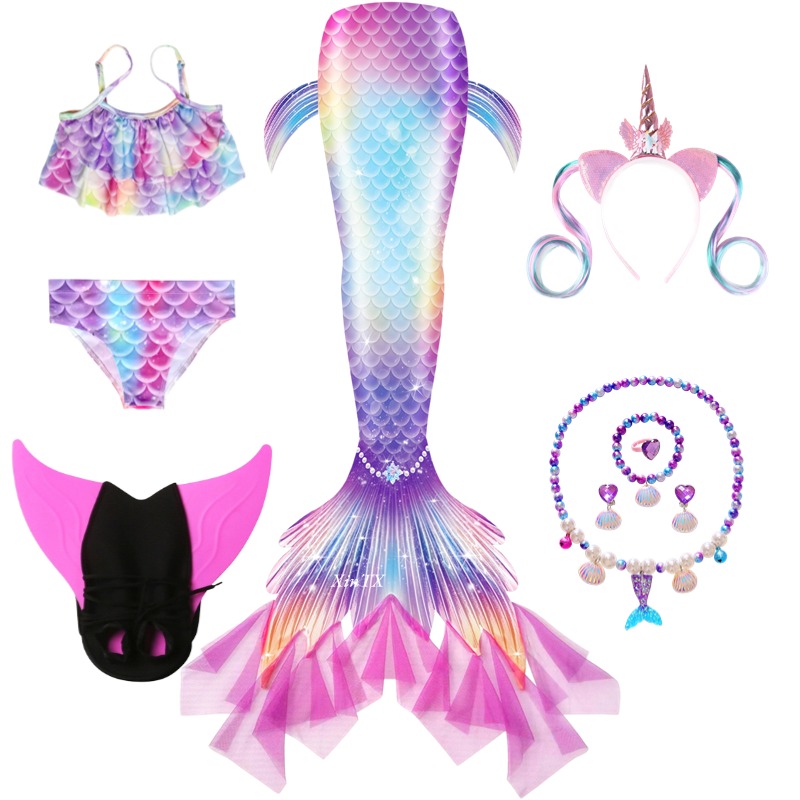 ชุดนางเงือกสำหรับเด็กผู้หญิง ห - Swim Fins บทวิจารณ์และราคา