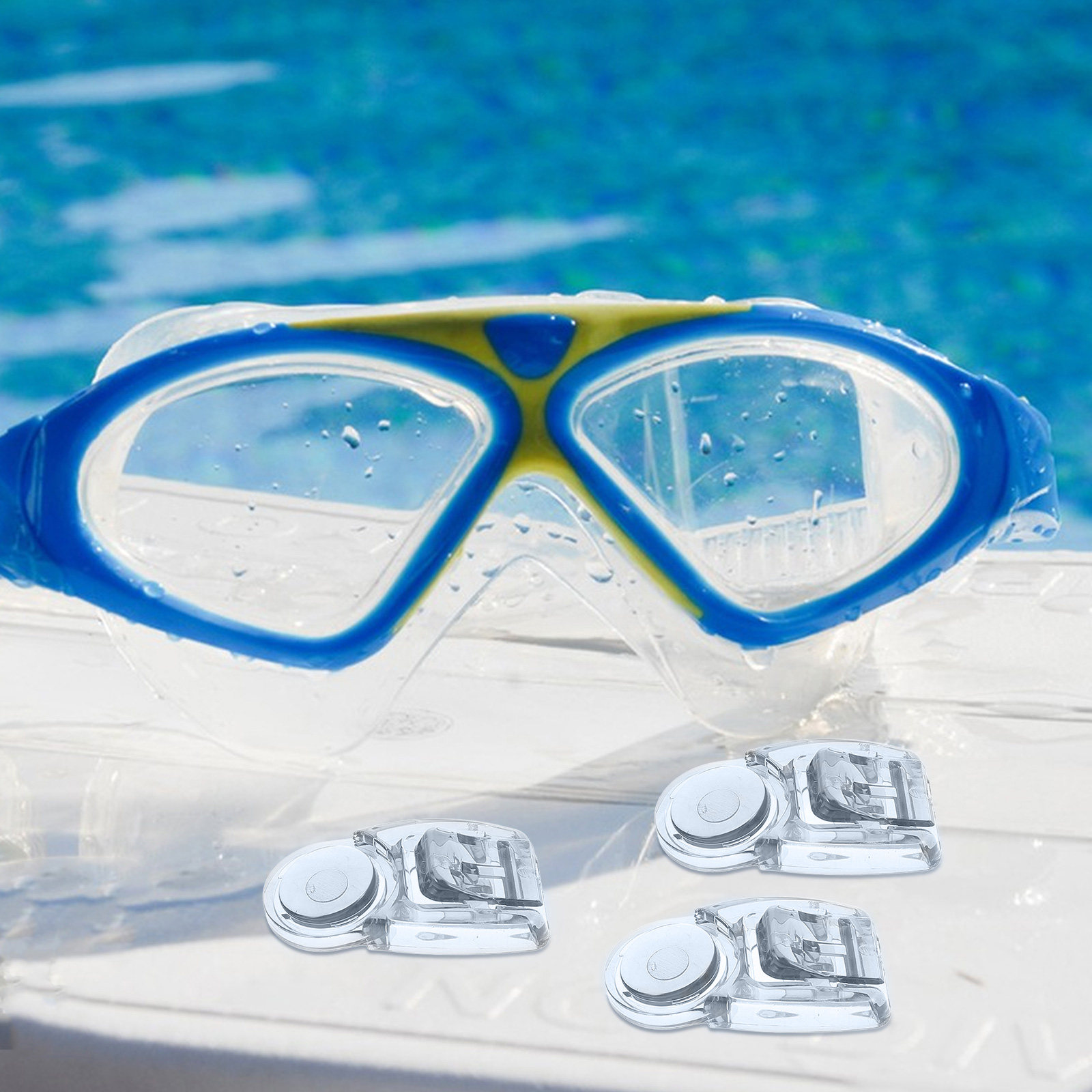 4 ชิ้น ตัวล็อคสายคล้องแว่นตาว่ - Goggles Swim บทวิจารณ์และราคา