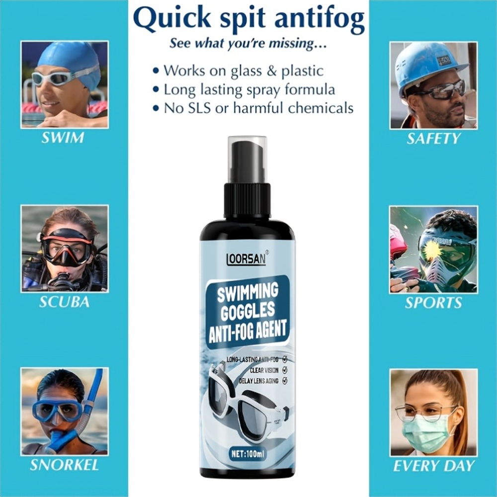 สเปรย์ป้องกันฝ้าสำหรับแว่นตา L - Goggles Swim บทวิจารณ์และราคา