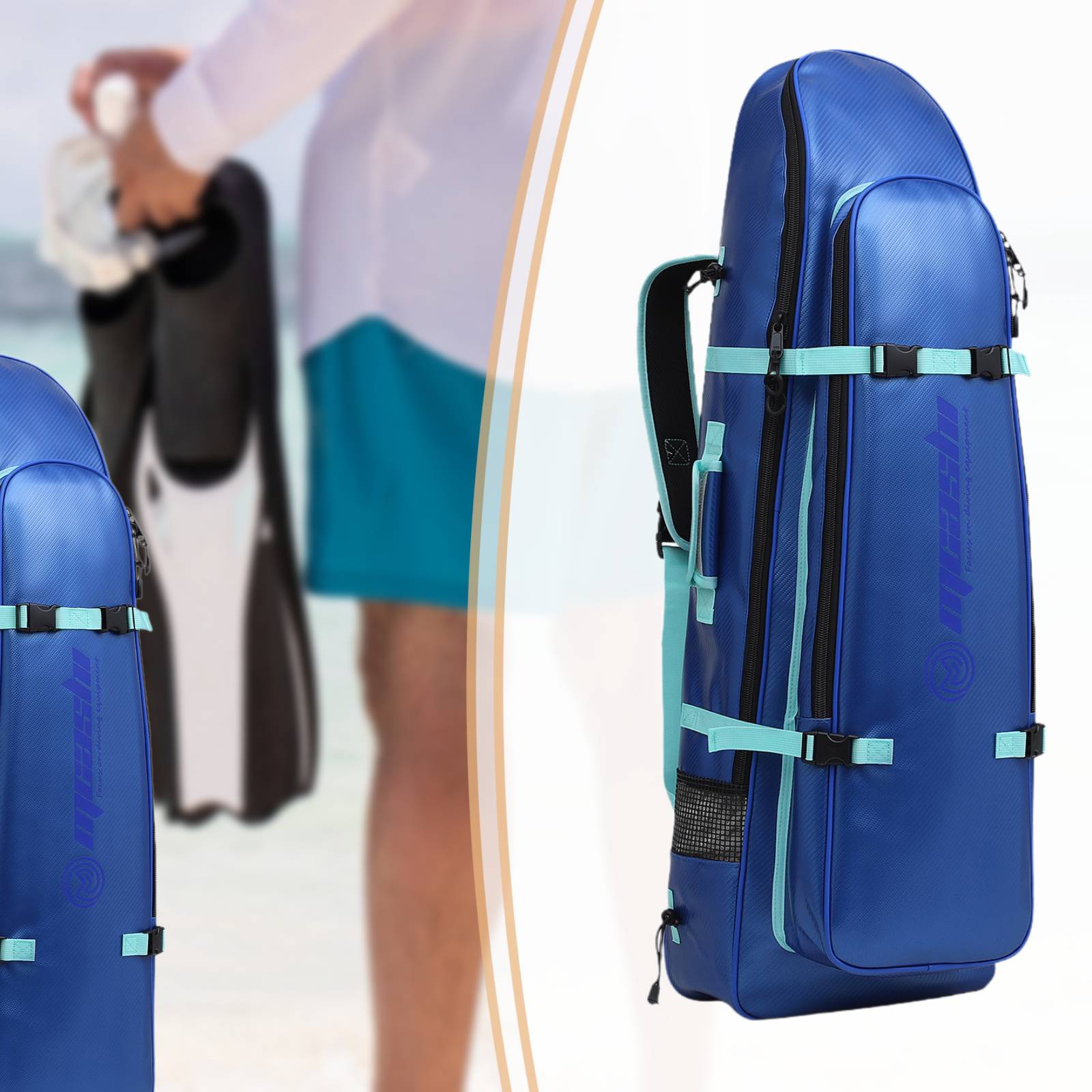 กระเป๋าใส่ฟินดำน้ำแบบพกพา กระเ - Swim Fins บทวิจารณ์และราคา