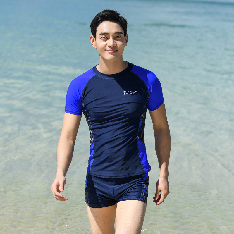 Plus ขนาดชุดว่ายน้ำสไตล์เกาหลี - Wetsuit Men บทวิจารณ์และราคา